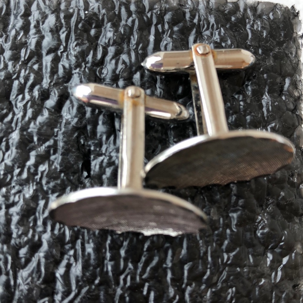 sterling silver mid century Correct cuff links